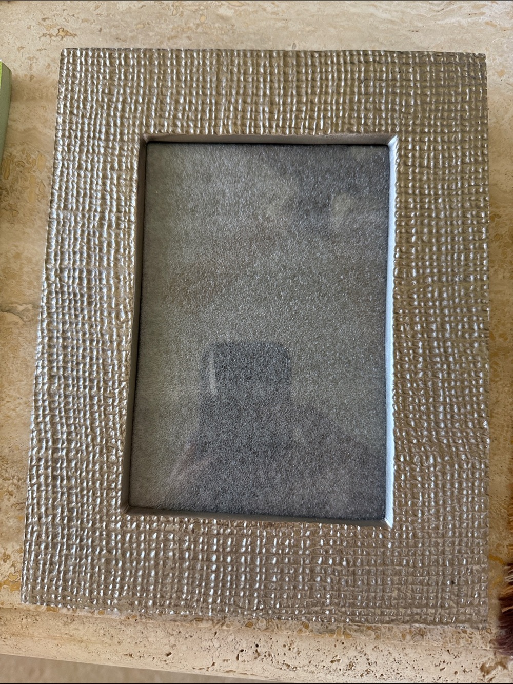 Home Accents Textured Silver Photo Frame Crate & Barrel 4x6